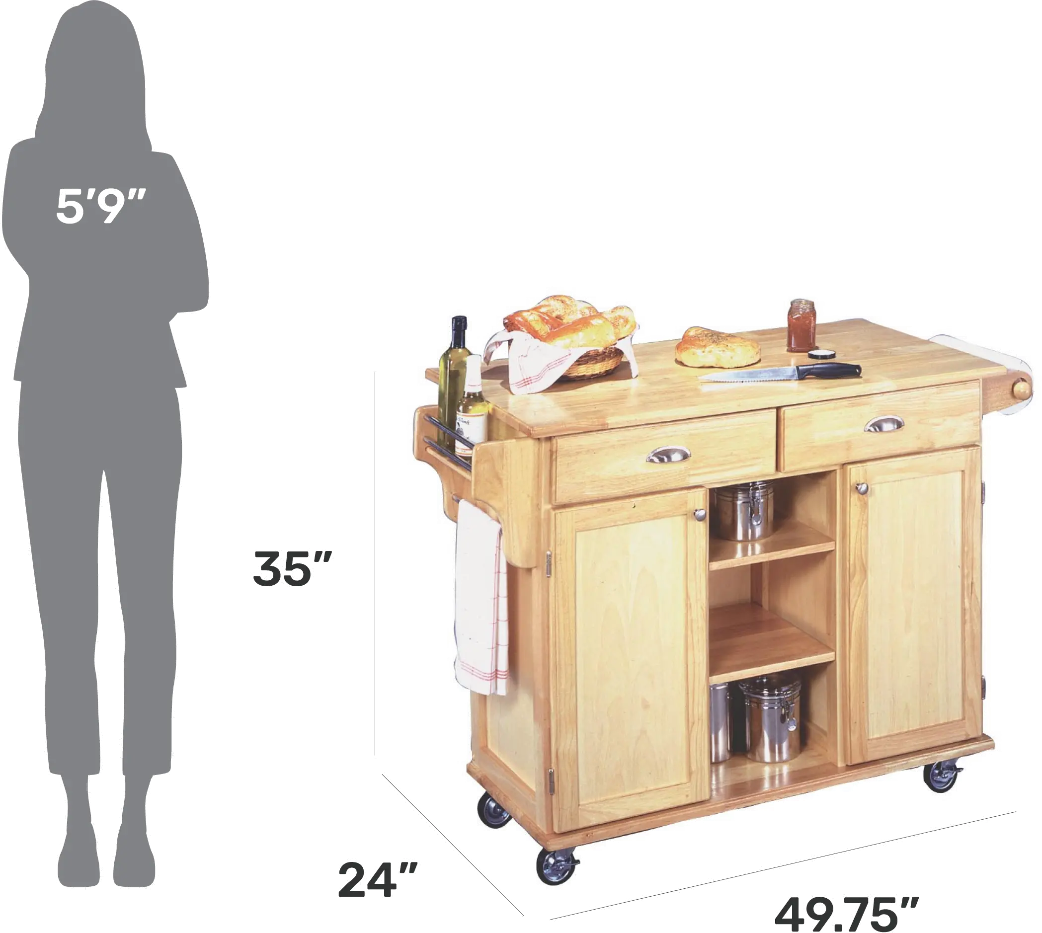 5099-95 General Natural Kitchen Island-6