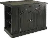 5033-94 Nantucket Black Kitchen Island