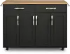 4411-95 Ella Black Kitchen Cart