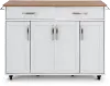 4410-95 Ella White Kitchen Cart