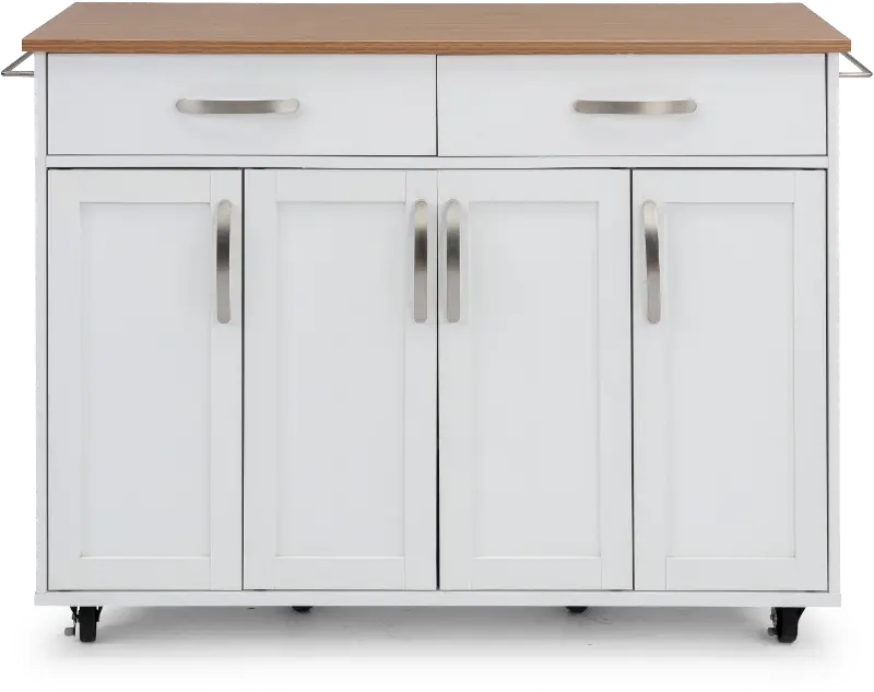 Ella White Kitchen Cart