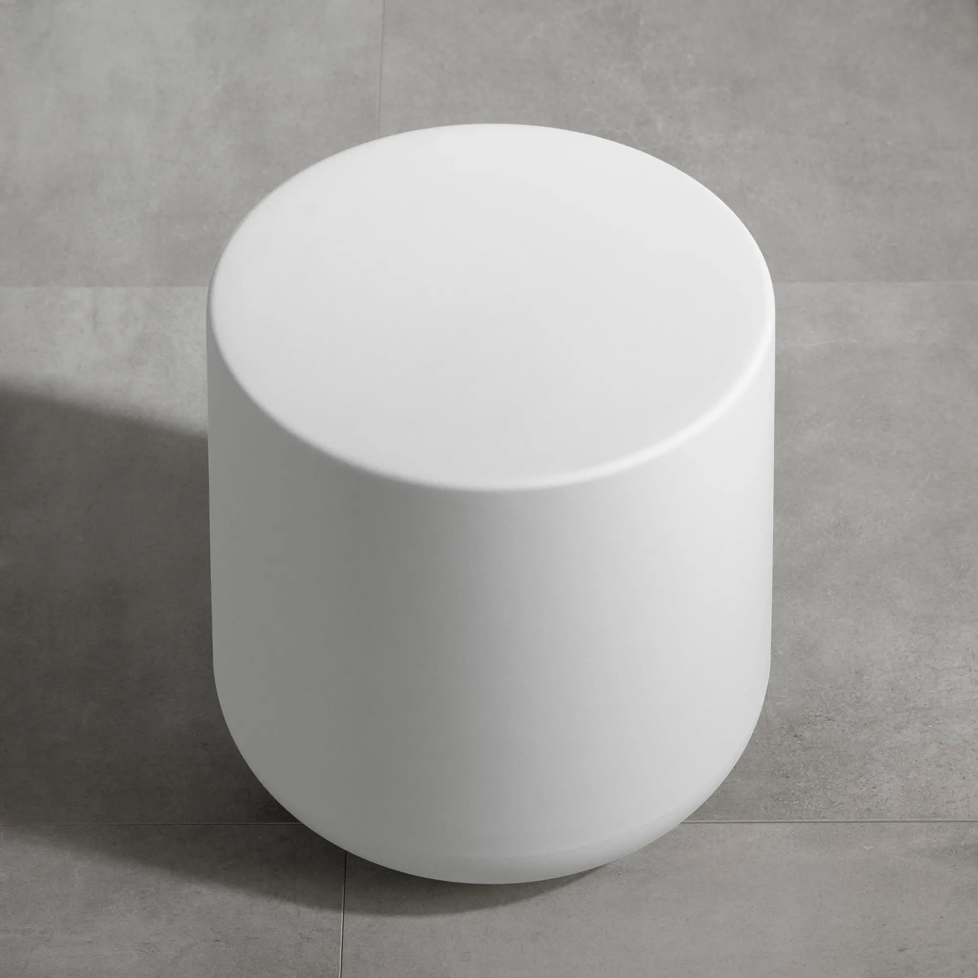 13794 Dalya White Round Outdoor Side Table-4