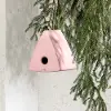 13822 Dalya Pink Triangle Decorative Birdhouse