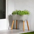 14244 Dalya Greige Raised Planter - South Shore