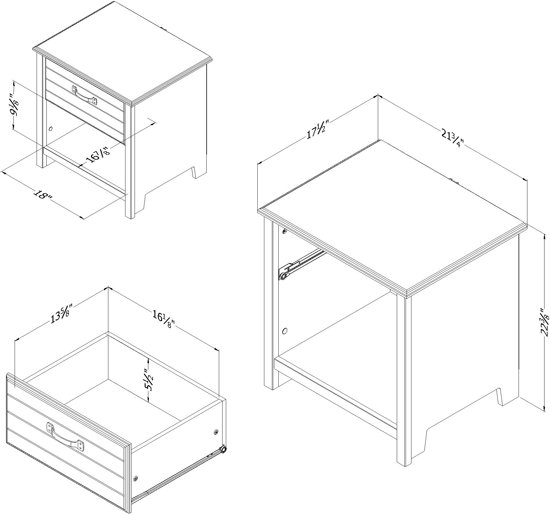 14497 Ulysses Gray Oak 1-Drawer Nightstand - South Shore-7