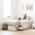 14498 Ulysses Gray Oak Twin 3-Drawer Mates Bed - South Shore