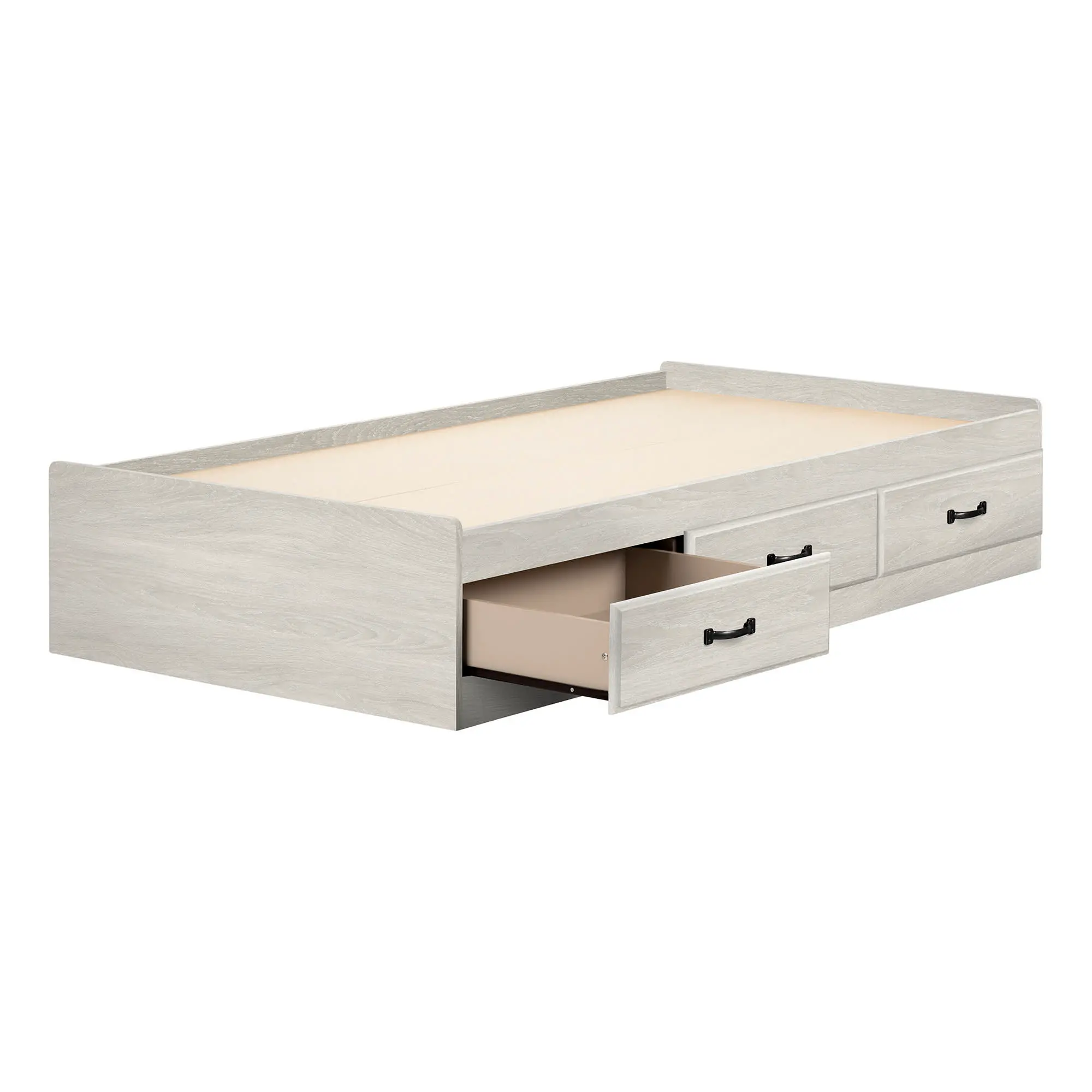 14498 Ulysses Gray Oak Twin 3-Drawer Mates Bed - South Shore-1