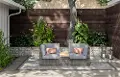6801-12D-23 Boca Raton Gray Outdoor 3 Piece Set with Storage Table