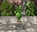 6801-24 Boca Raton Brown Outdoor Planter