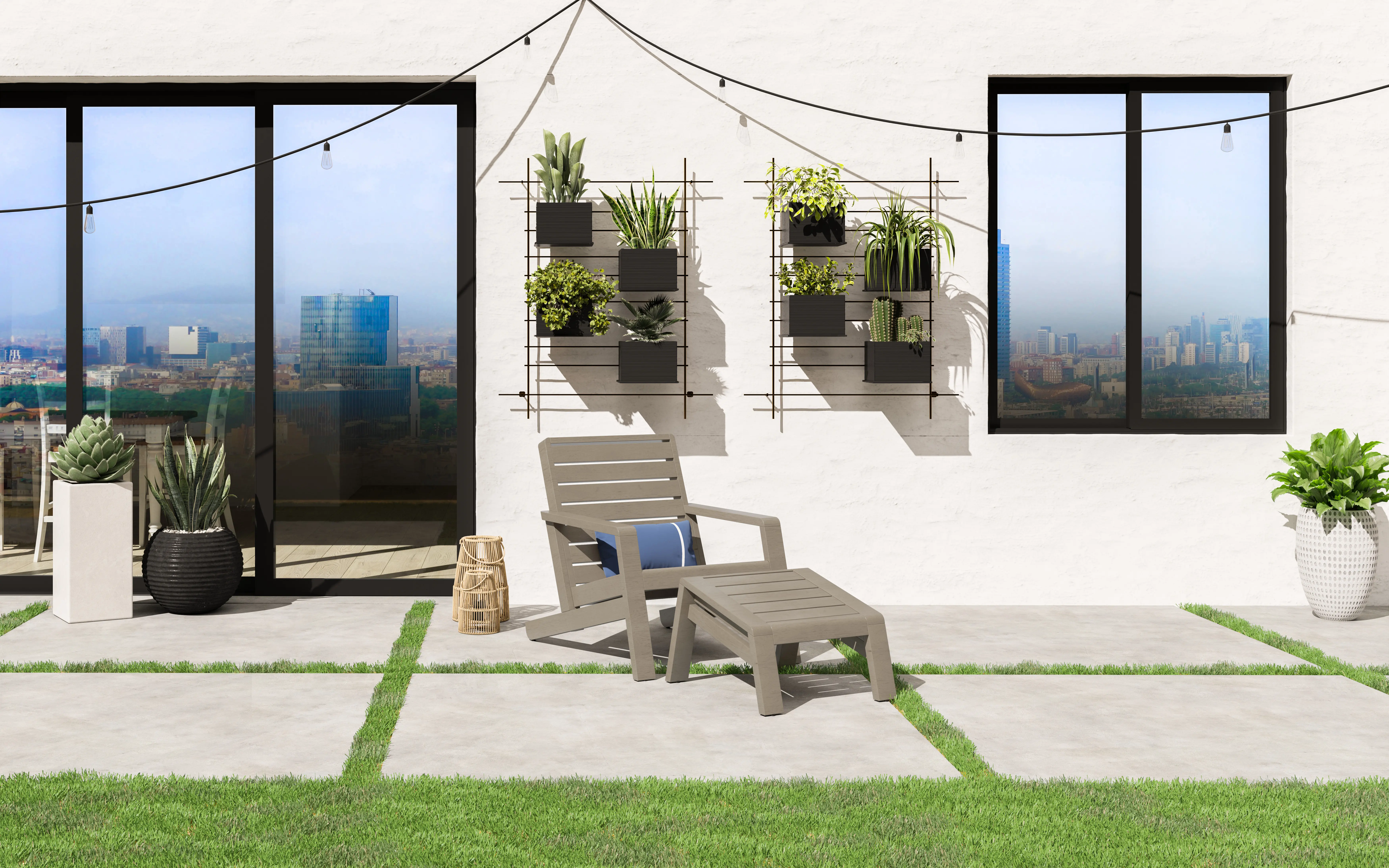 5675-12-90 Sustain Brown Outdoor Lounge Chair with Ottoman-2