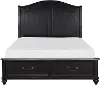 Herman Charcoal Brown Queen Storage Bed