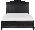 Herman Charcoal Brown King Storage Bed