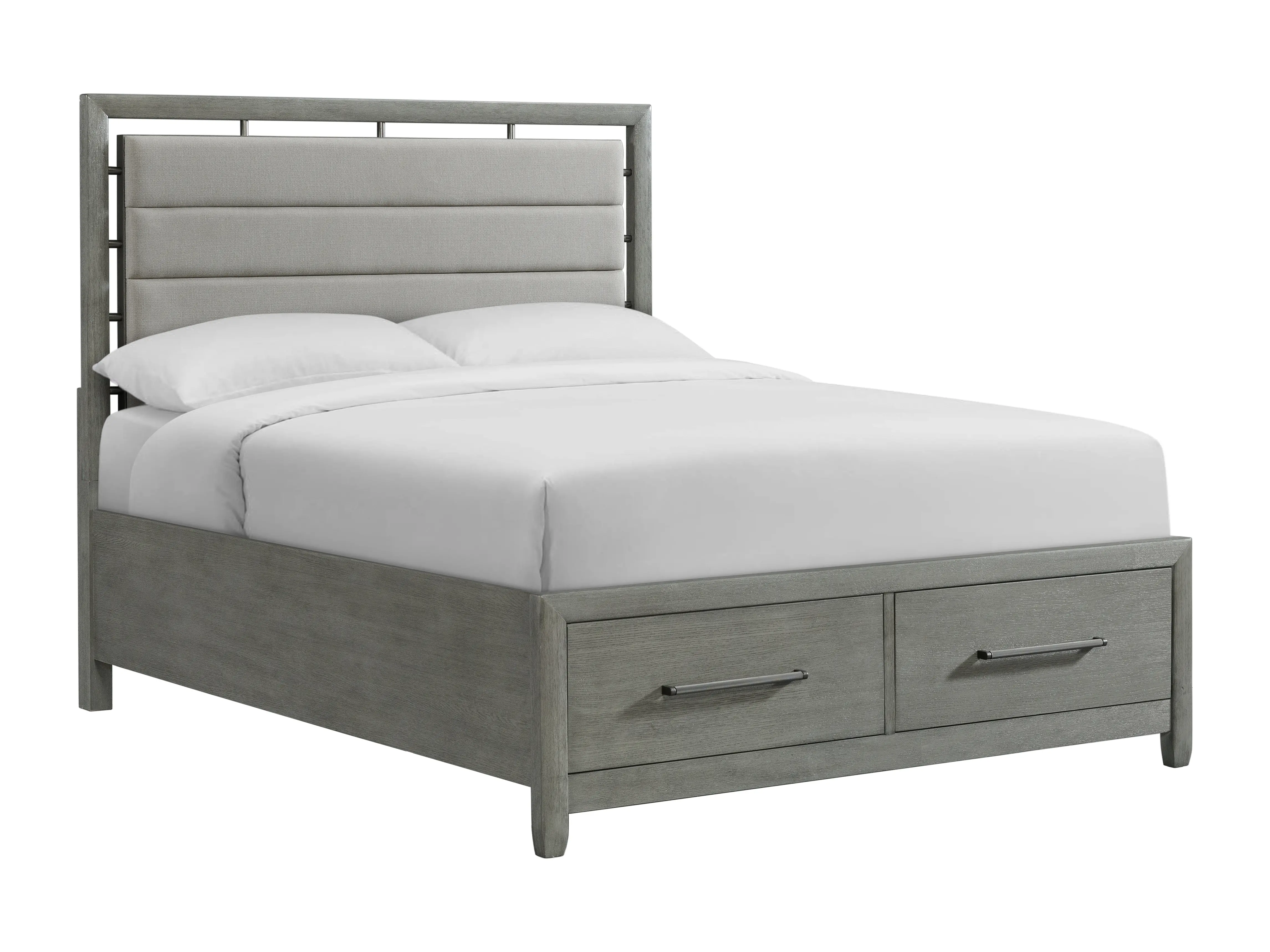 Chelsea Gray Queen Storage Bed-1