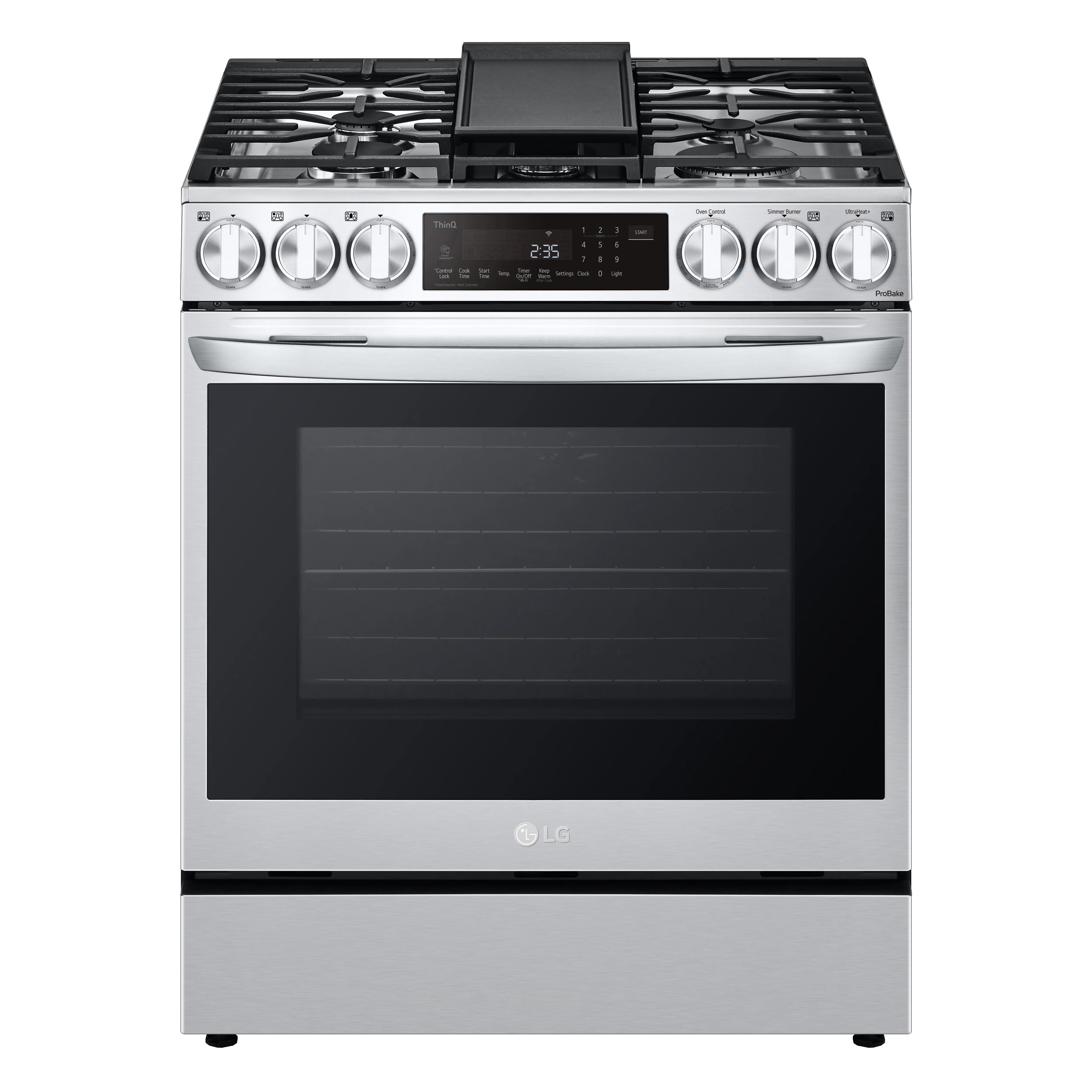 LSDL6336F LG 6.3 cu ft Dual Fuel Range with InstaView - Stainless Steel-1