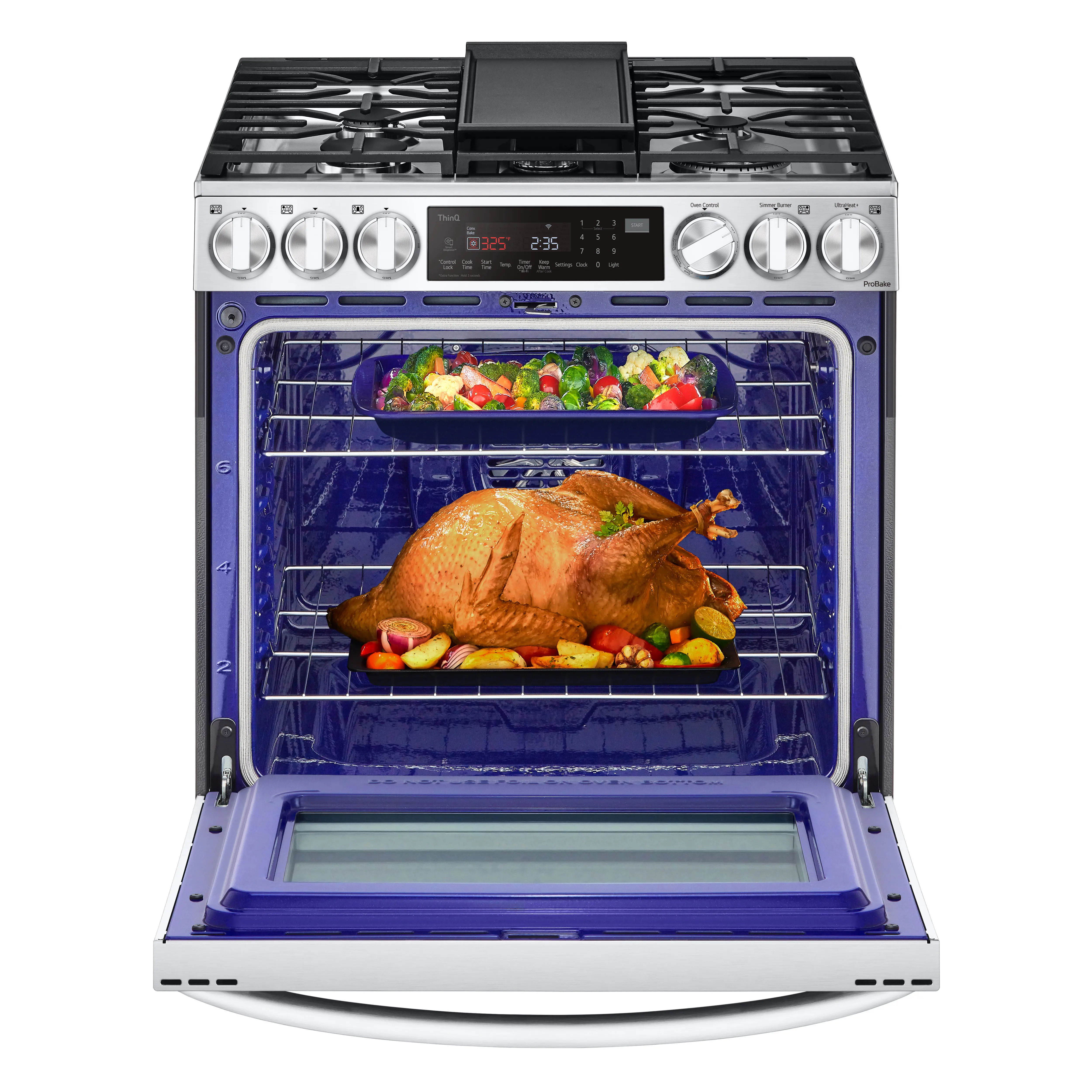 LSDL6336F LG 6.3 cu ft Dual Fuel Range with InstaView - Stainless Steel-10