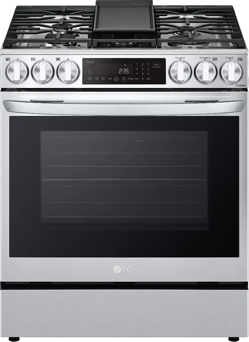 LG 6.3 cu ft Dual Fuel Range with InstaView - Stainless Steel