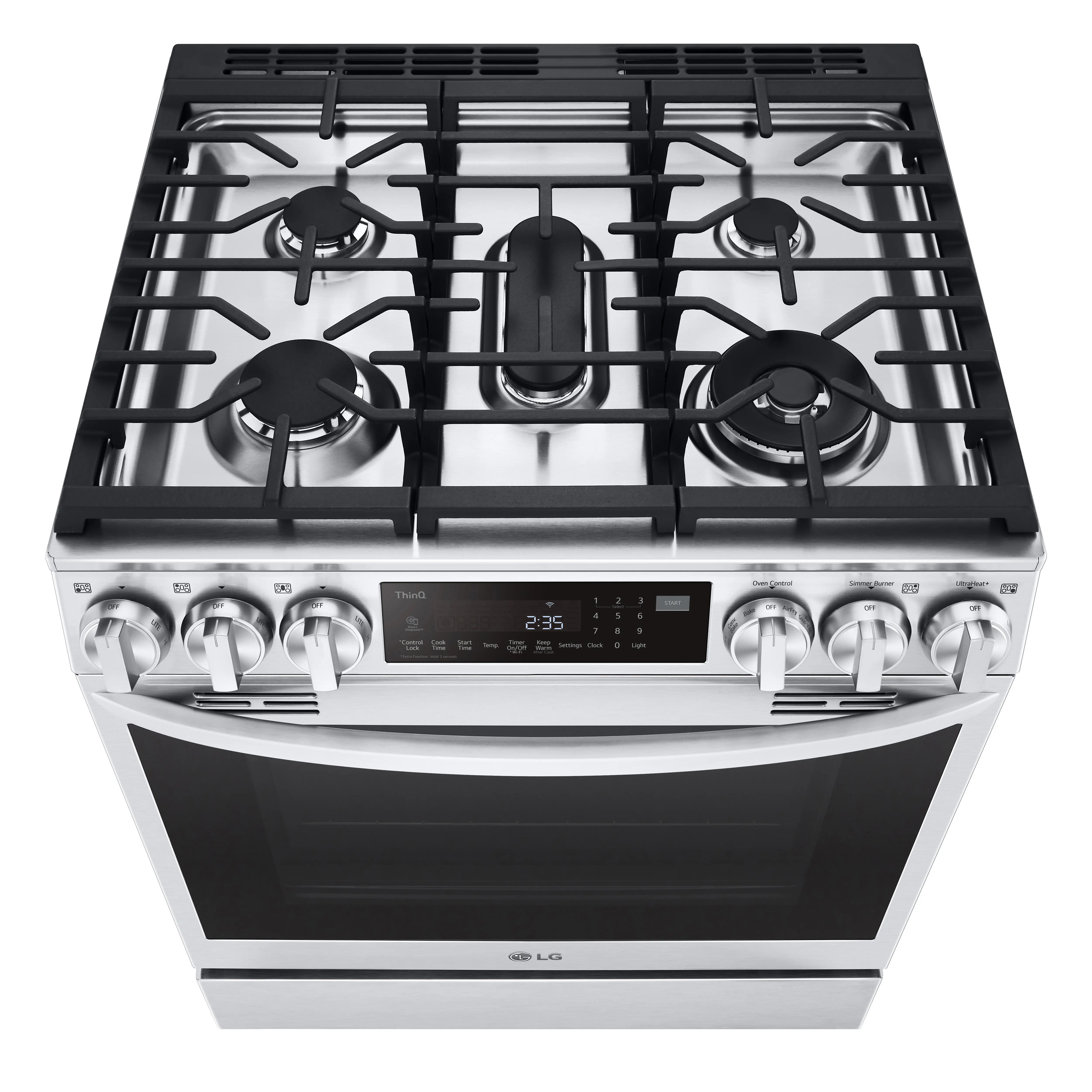 LSDL6336F LG 6.3 cu ft Dual Fuel Range with InstaView - Stainless Steel-4