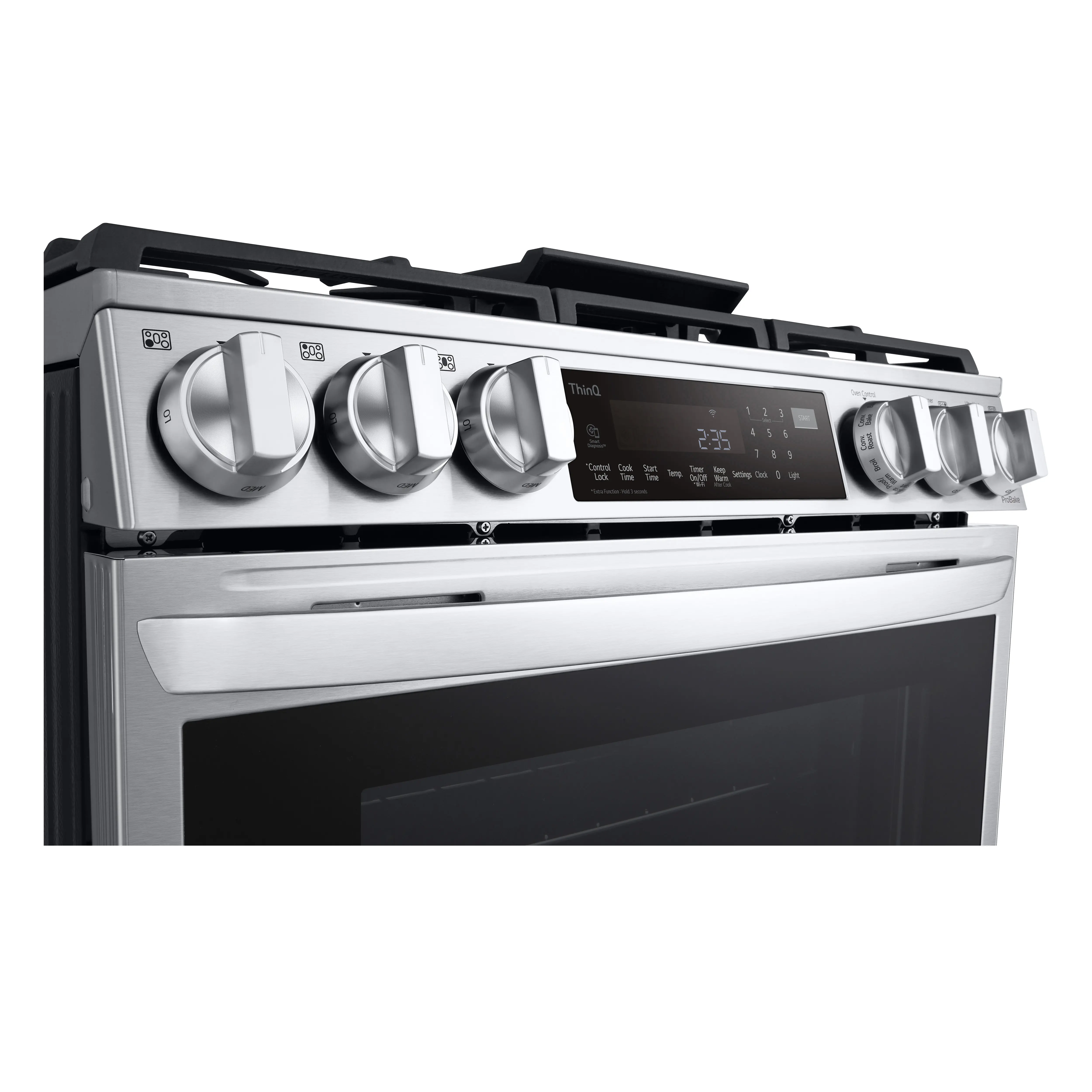 LSDL6336F LG 6.3 cu ft Dual Fuel Range with InstaView - Stainless Steel-6