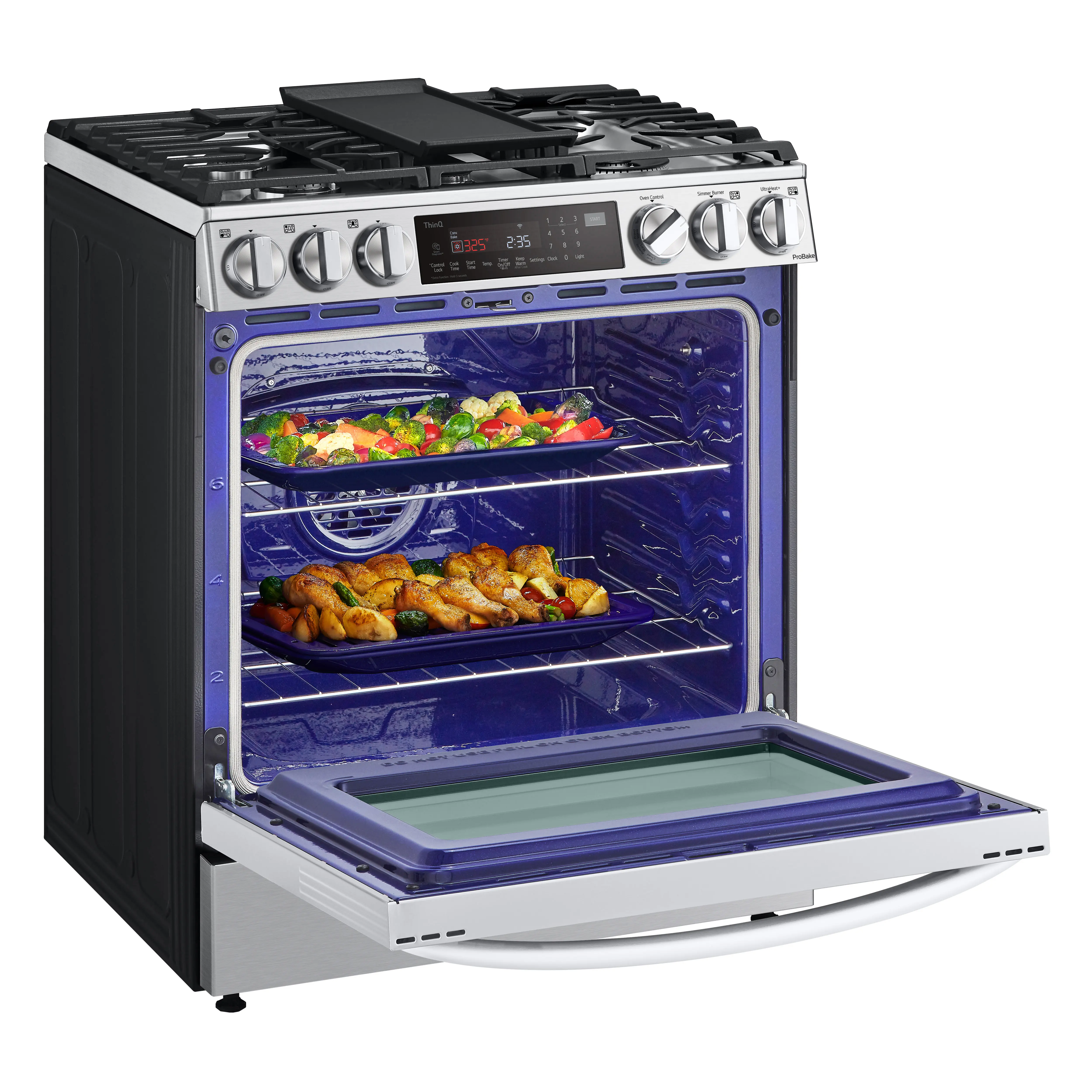 LSDL6336F LG 6.3 cu ft Dual Fuel Range with InstaView - Stainless Steel-8