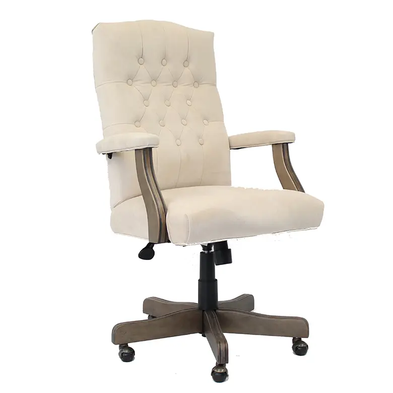 Henson Champagne Tufted Office Chair-1