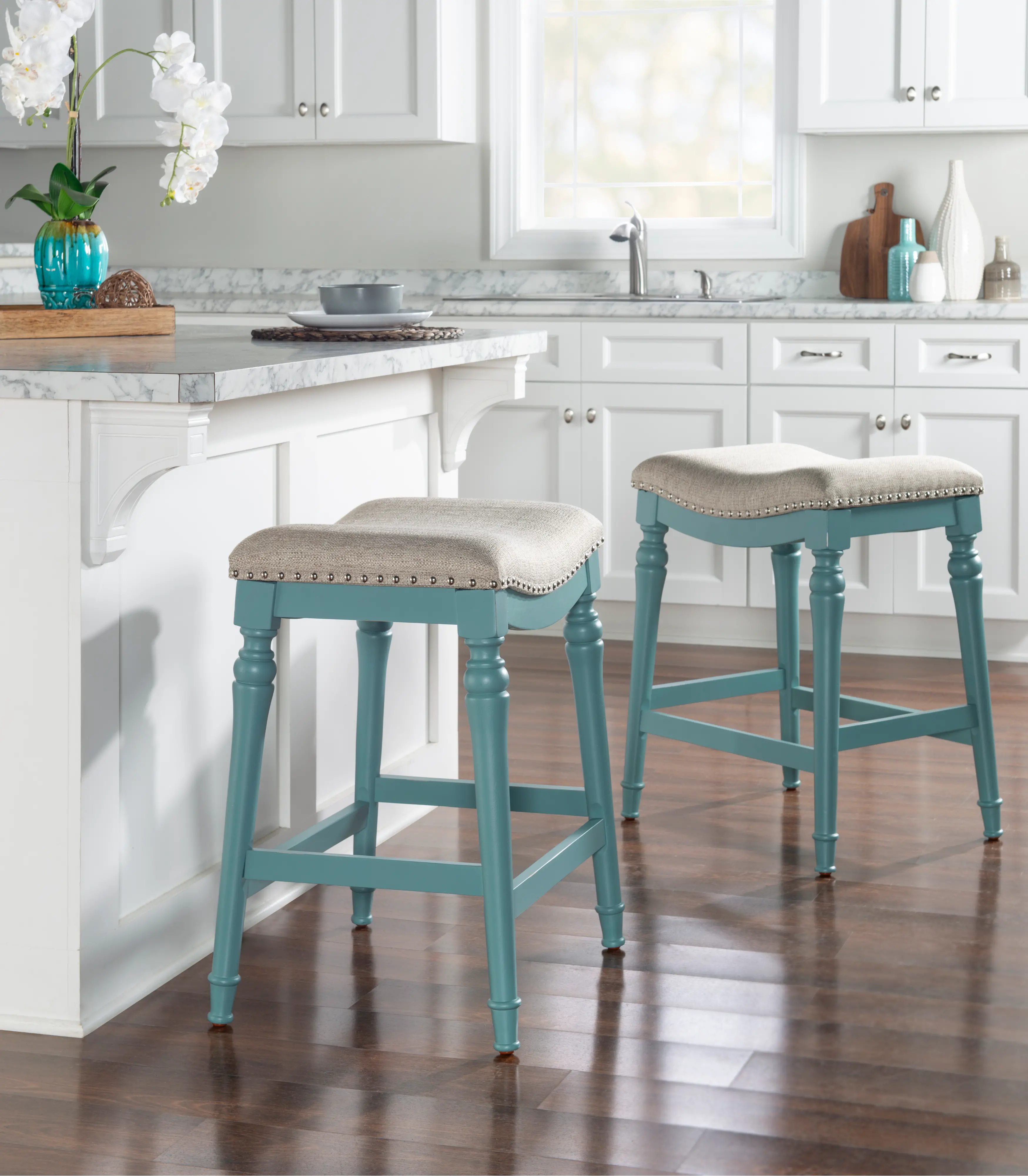 Lockhart Blue Counter Height Stool-2