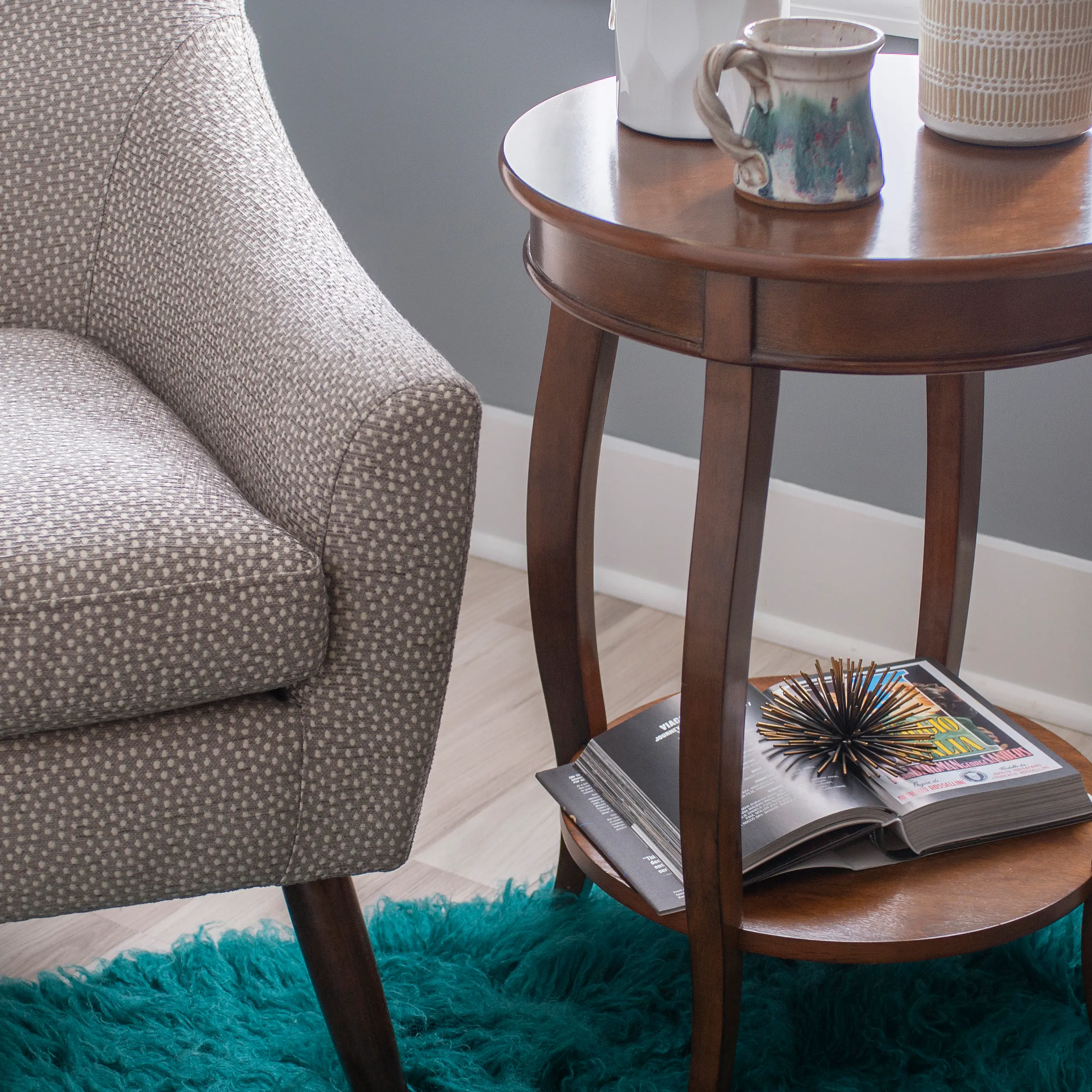 Rainbow Brown End Table-6