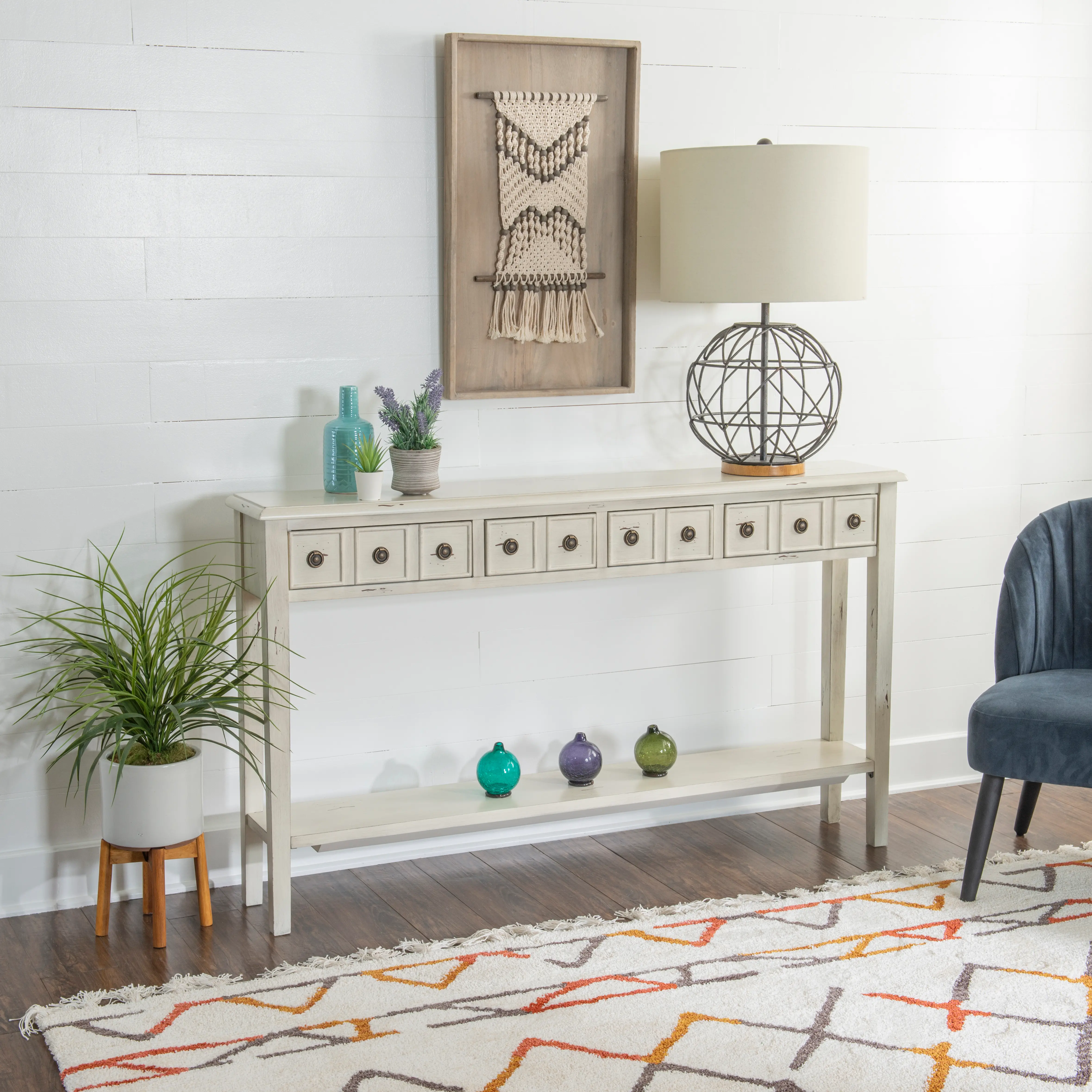 Sadie Cream Long Console Table-1