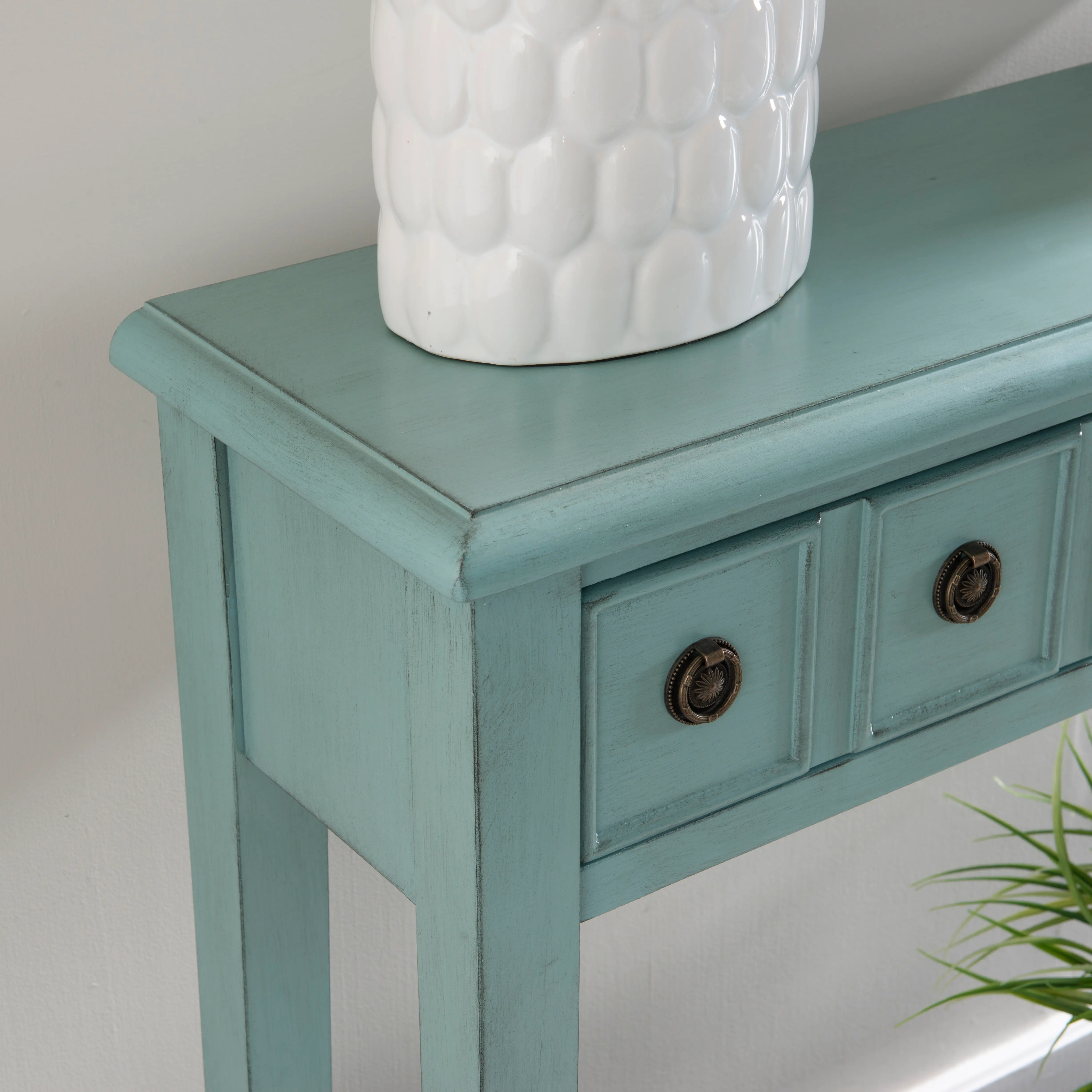 Sadie Teal Long Console Table-2