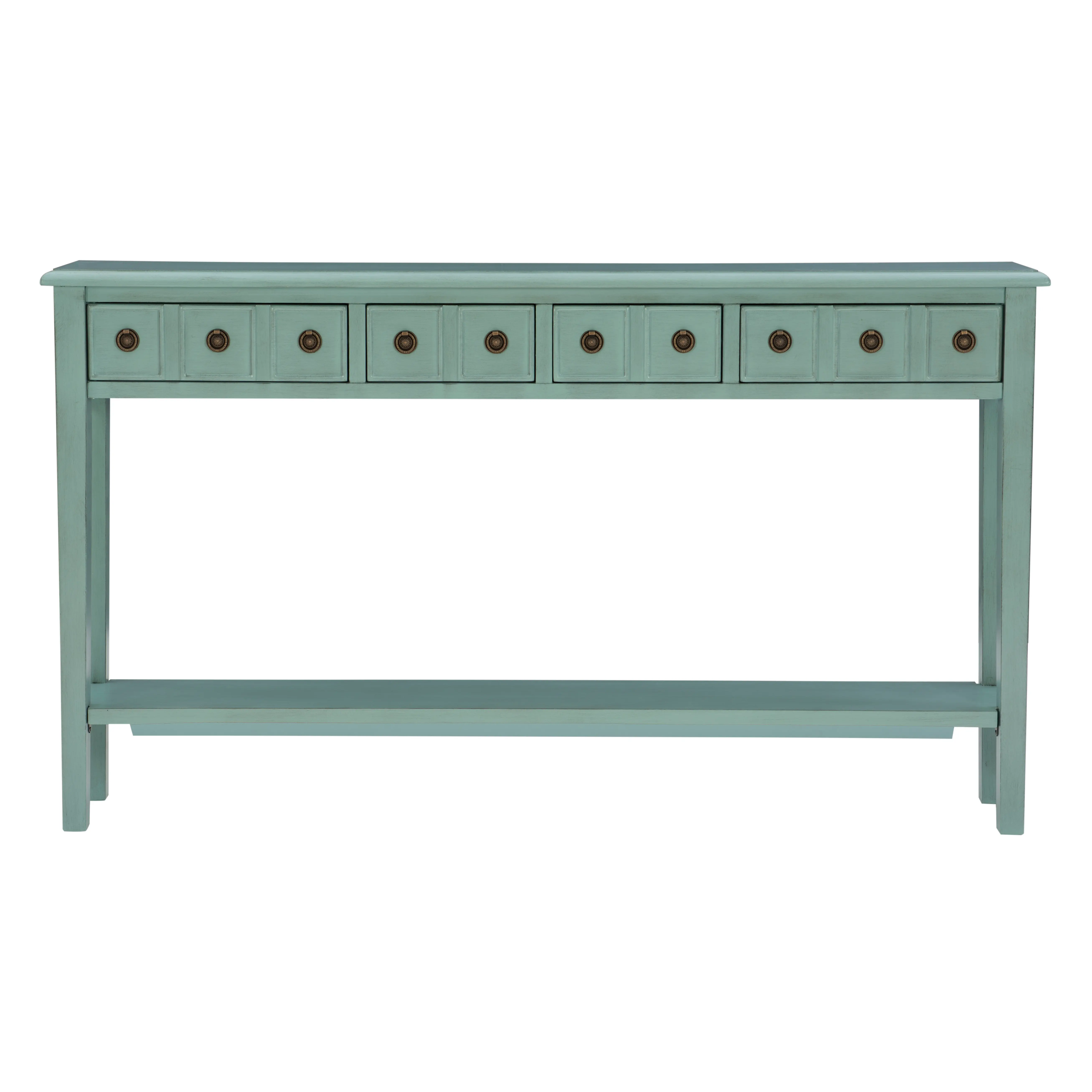 Sadie Teal Long Console Table-4