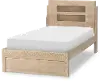 District Weathered Oak Twin Bed with Lights