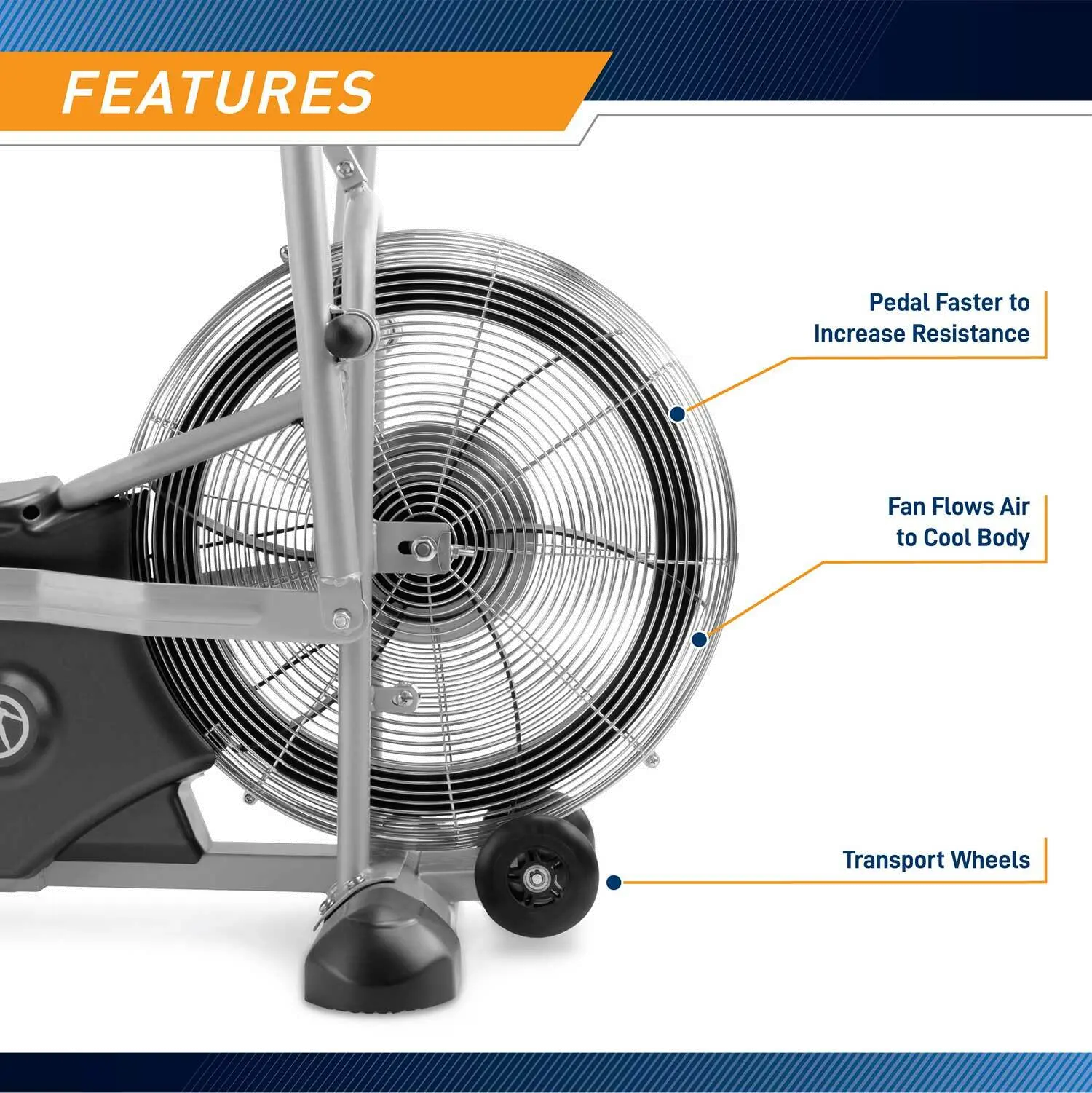 AIR-1 Marcy Deluxe Fan Stationary Bike-3