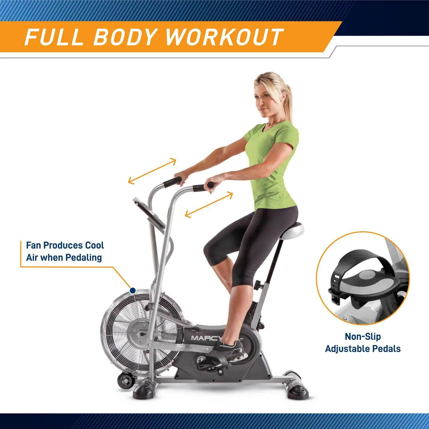 AIR-1 Marcy Deluxe Fan Stationary Bike-4