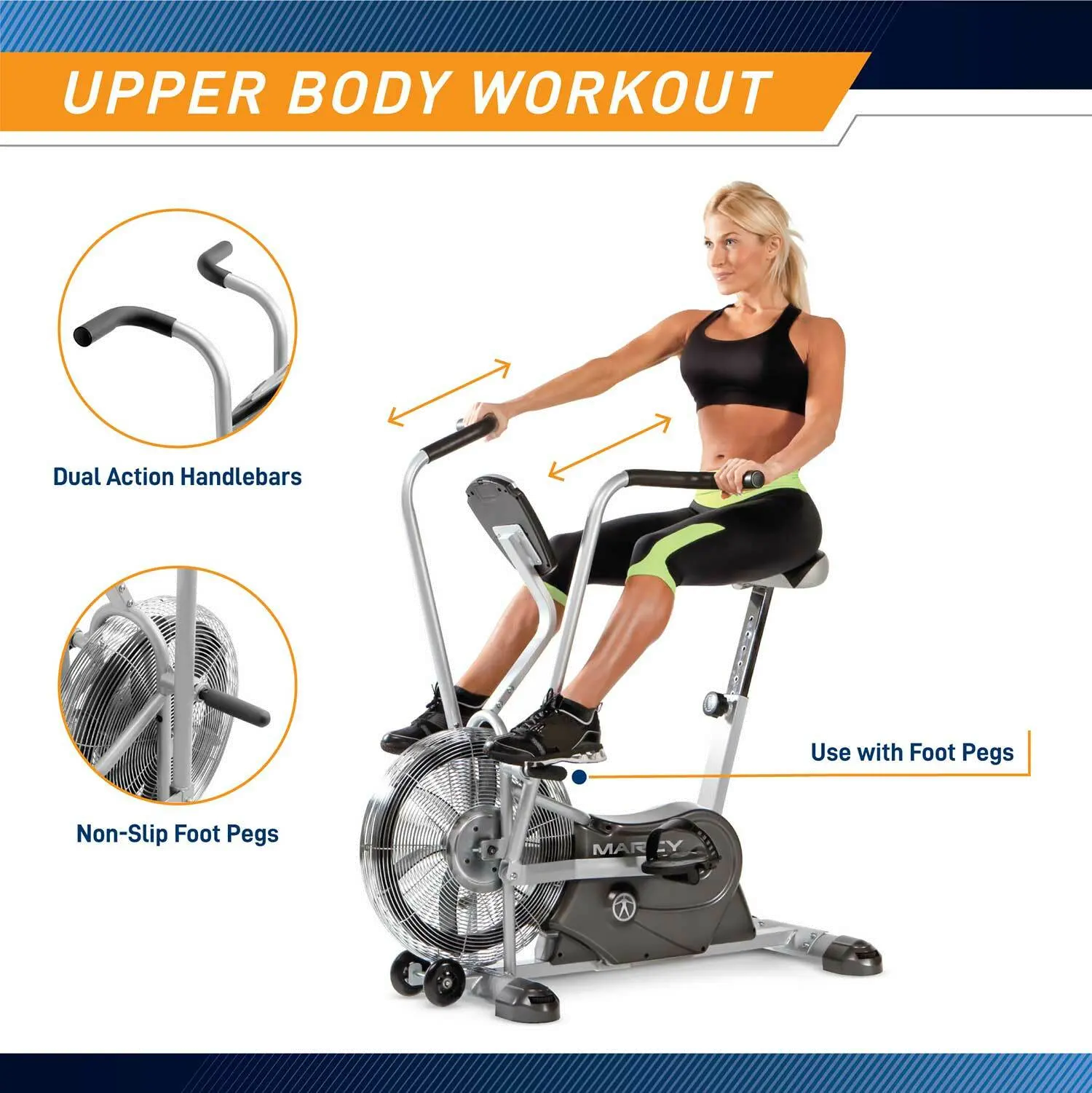 AIR-1 Marcy Deluxe Fan Stationary Bike-5
