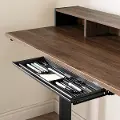 13346 Majyta Walnut Brown Sit and Stand Office Desk - South Shore