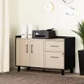 13326 Kozack Natural and Black Credenza - South Shore