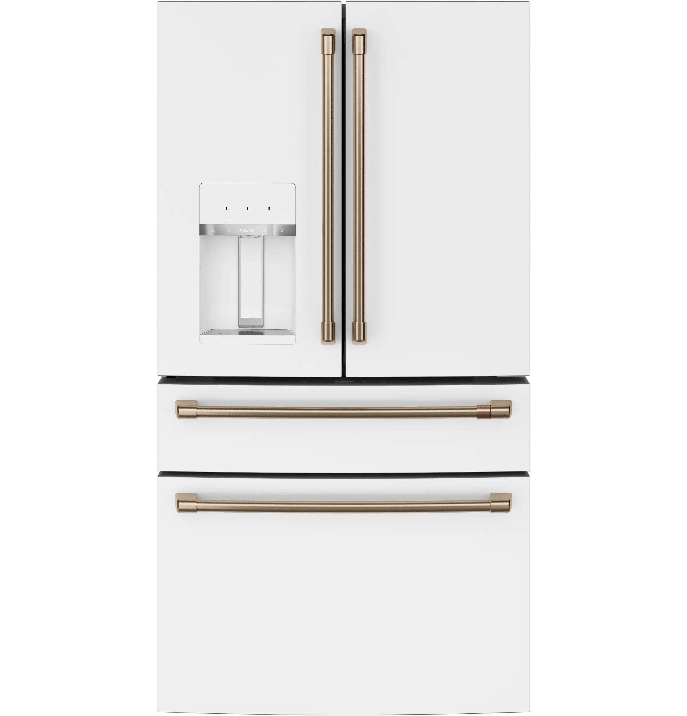 CXE22DP4PW2 GE Cafe 22.3 Cu Ft French Door Refrigerator - Counter Depth Matte White-2