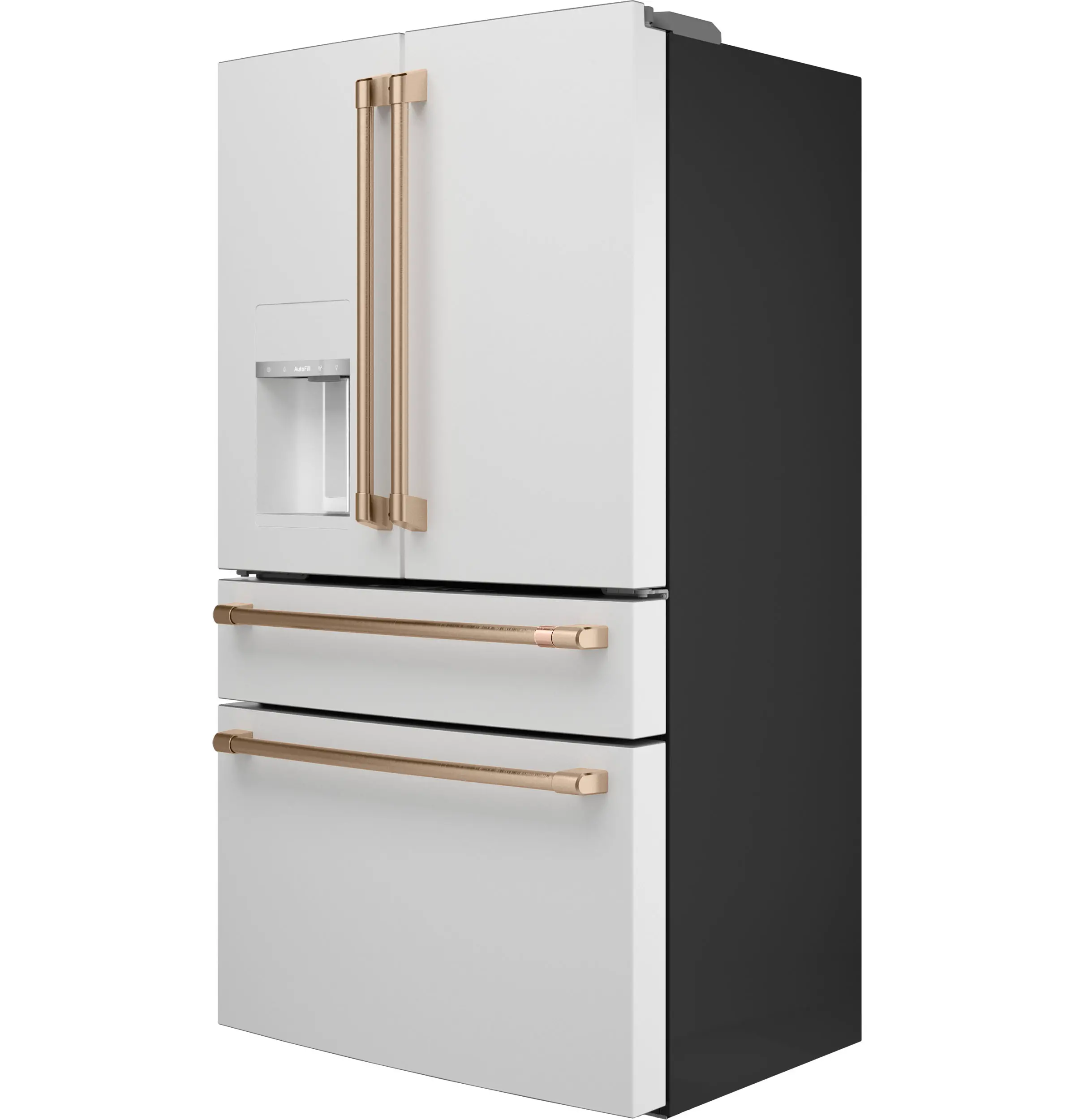 CXE22DP4PW2 GE Cafe 22.3 Cu Ft French Door Refrigerator - Counter Depth Matte White-4