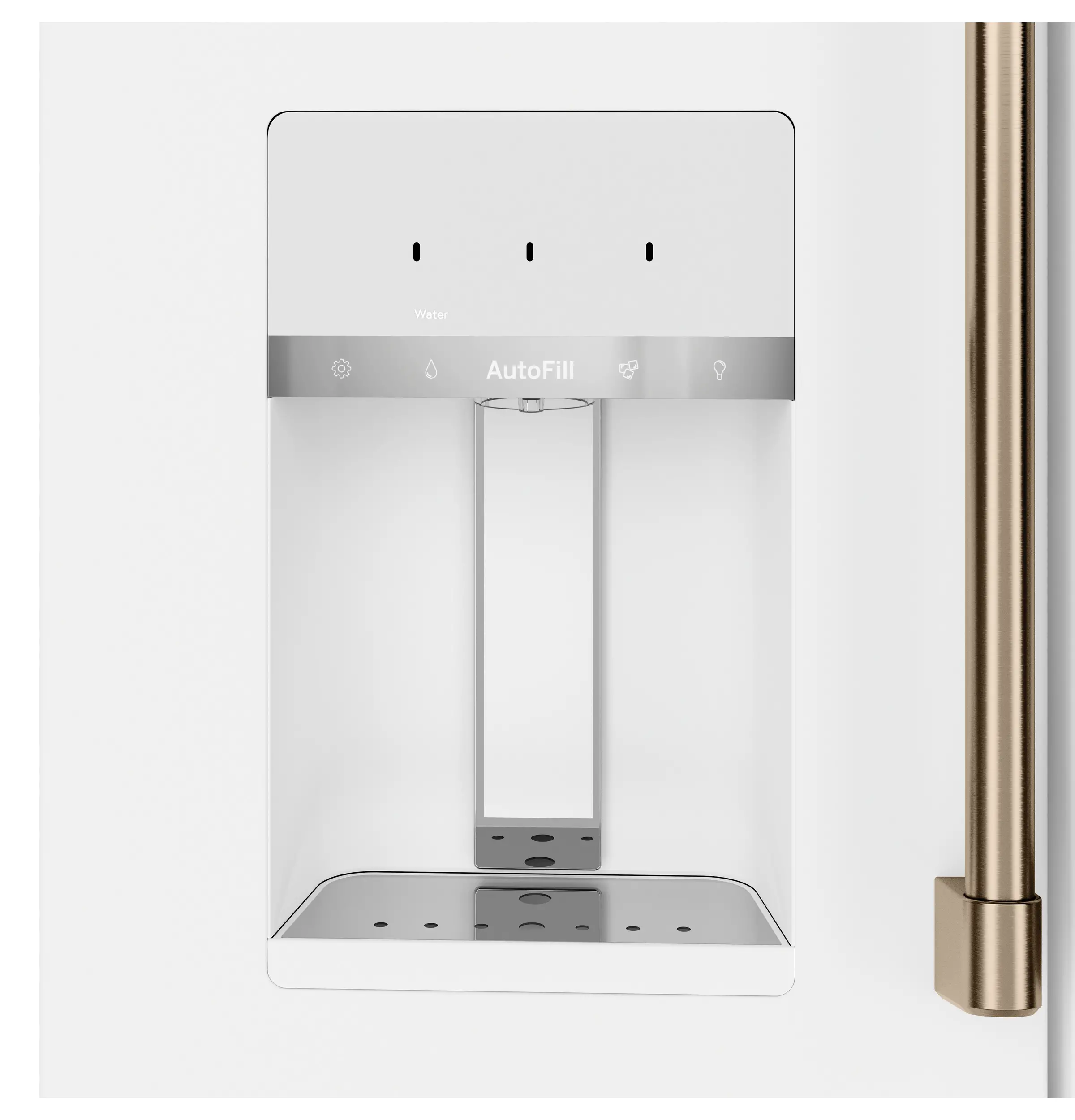CXE22DP4PW2 GE Cafe 22.3 Cu Ft French Door Refrigerator - Counter Depth Matte White-8