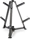 PT-5757 Impex Black 6-Peg Olympic Weight Plate Tree and Vertical Bar Holder