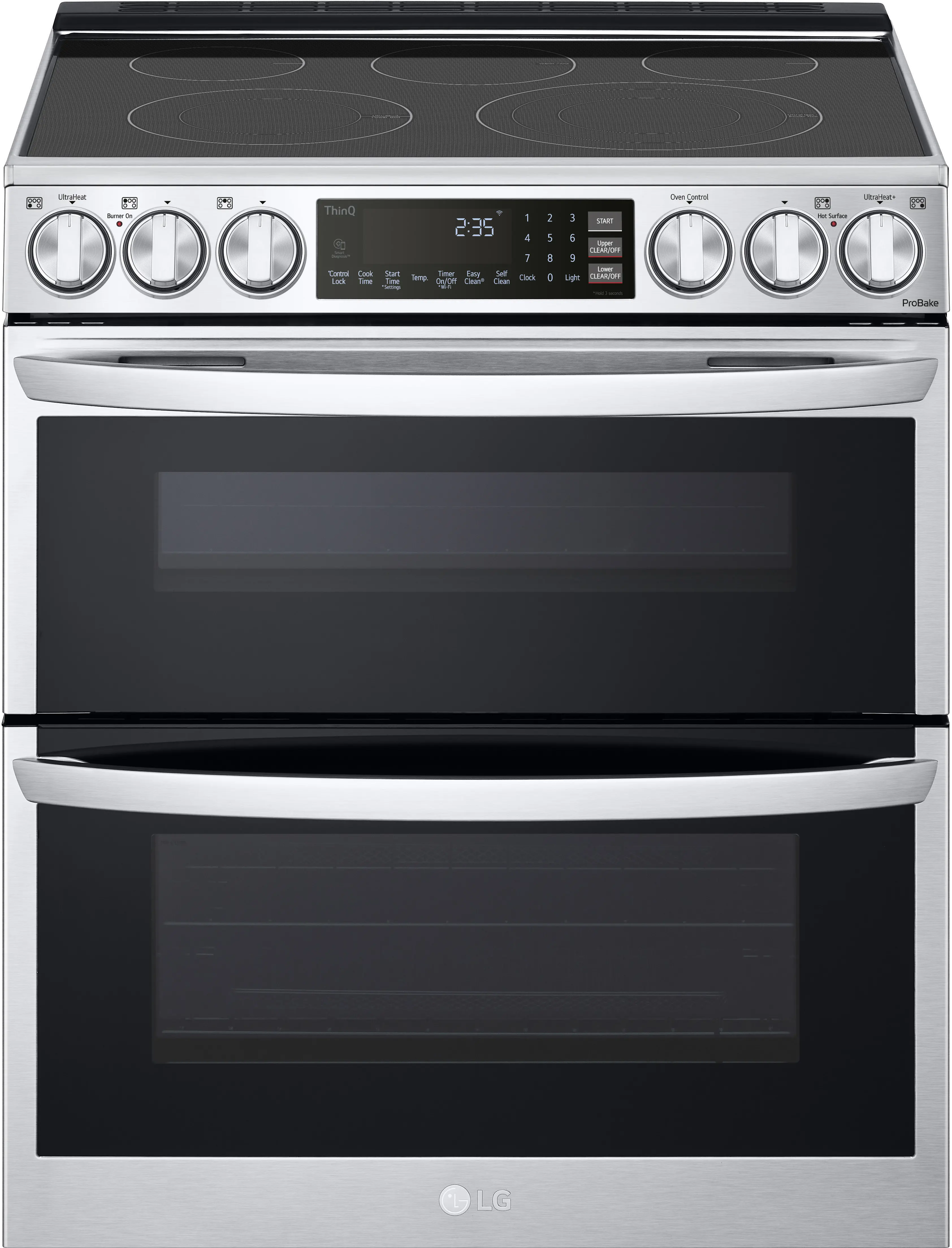 LTEL7337F LG 7.3 cu ft Slide-In Double Oven Range - Stainless Steel-1