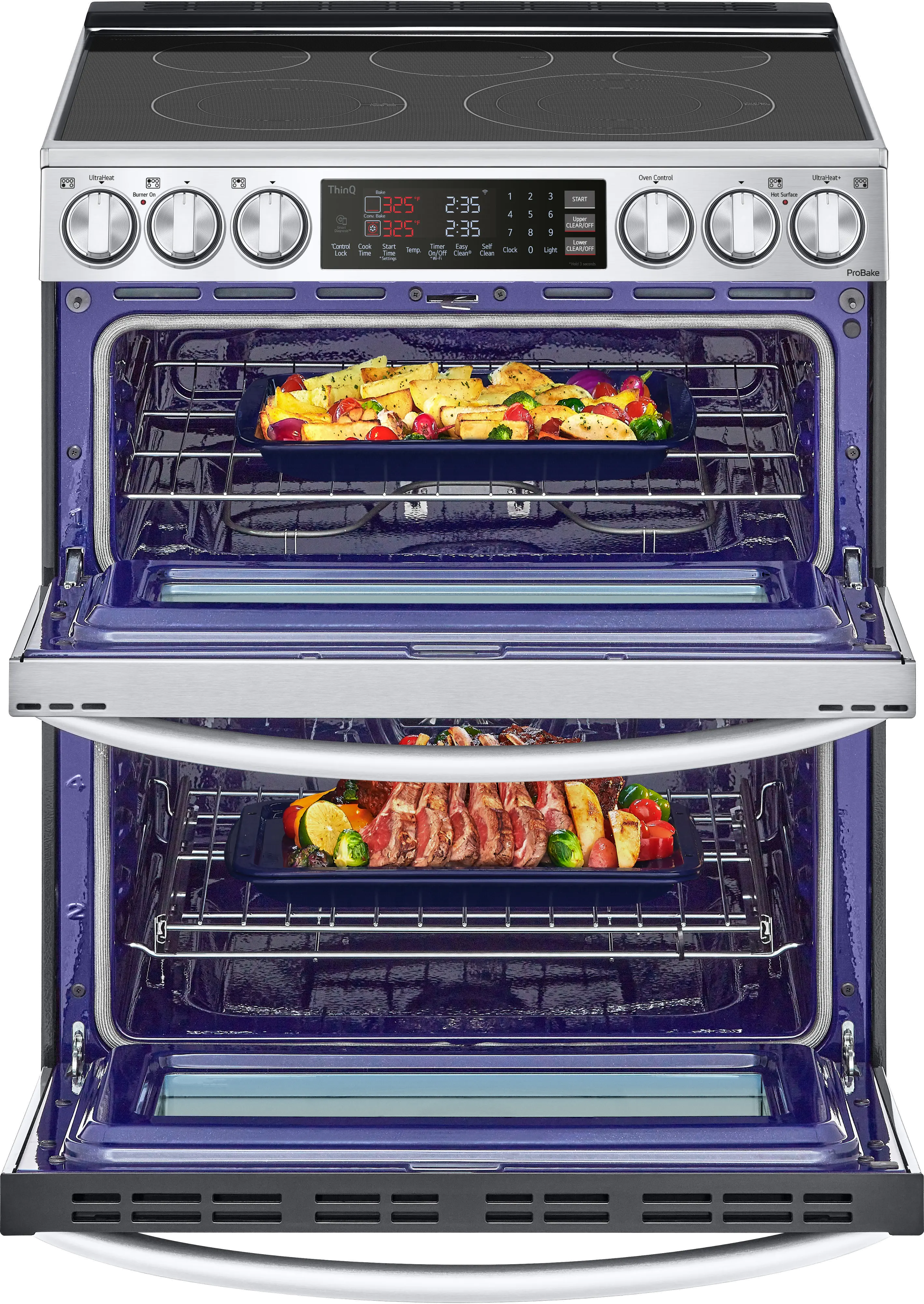 LTEL7337F LG 7.3 cu ft Slide-In Double Oven Range - Stainless Steel-5