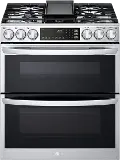 LTGL6937F LG 6.9 cu ft Double Oven Gas Range with InstaView - Stainless Steel