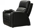 647957-7/1273/88-3073/8 Reliever Black Power Lay-Flat Recliner with Massage and Heat
