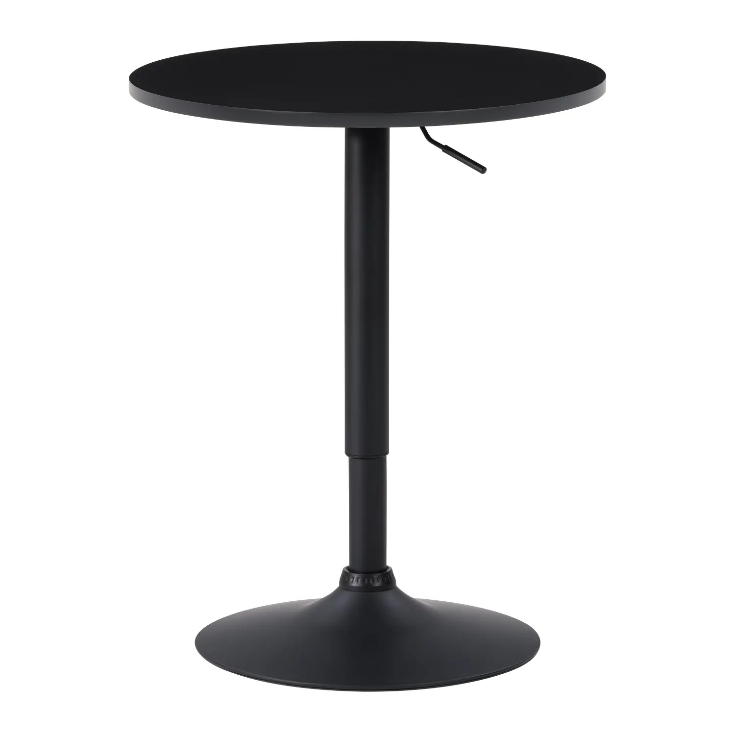 Black Round Adjustable Height Pedestal Table-1