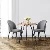 Lennox Brown Wood Iron Leg Dining Table