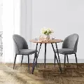 Lennox Brown Wood Iron Leg Dining Table