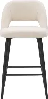 Blakeley Cream Velvet Counter Stool, Set of 2