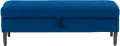 Perry Blue Velvet Storage Ottoman