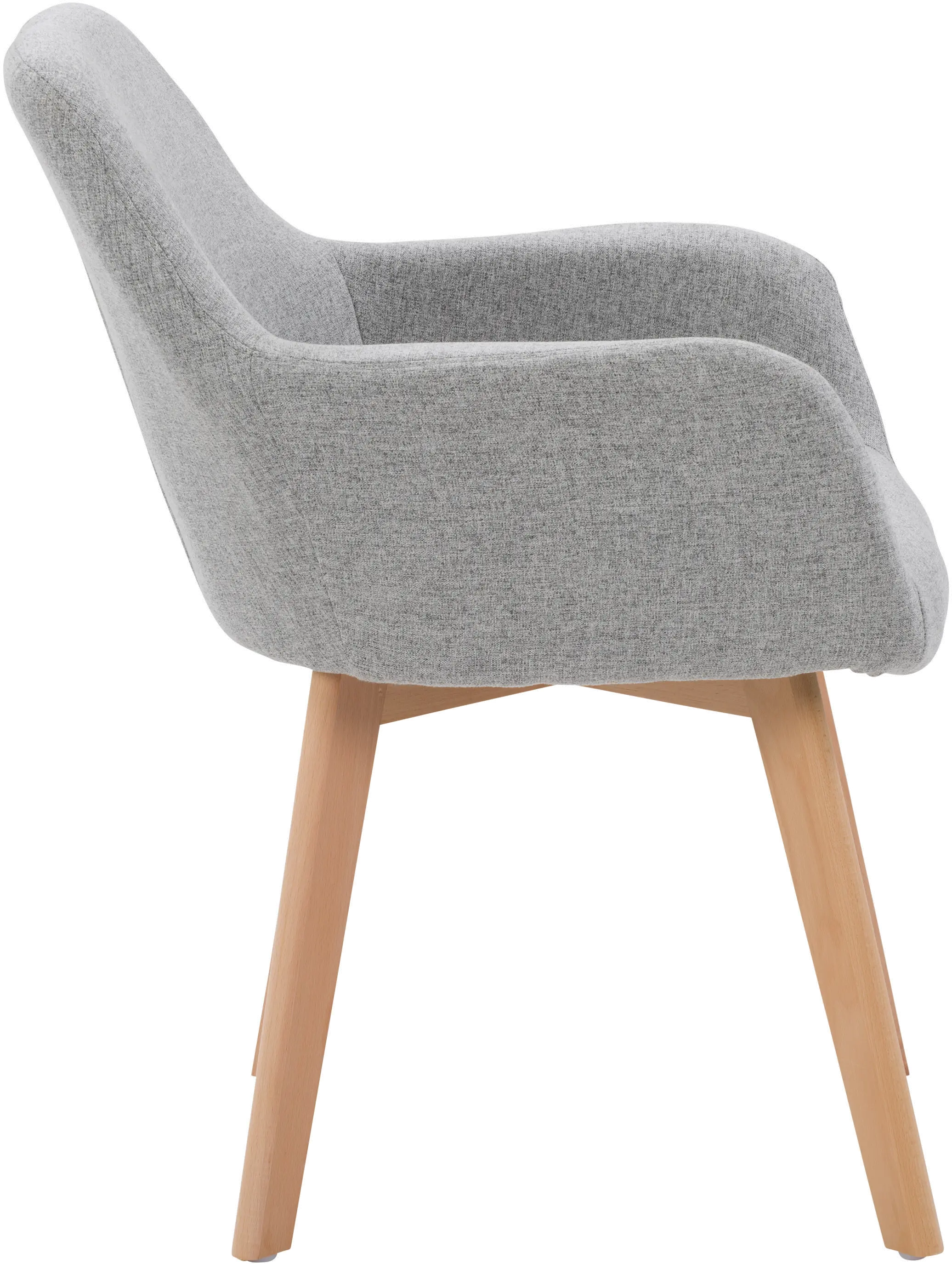 Ayla Light Gray Upholstered Side Chair, Set of 2-3