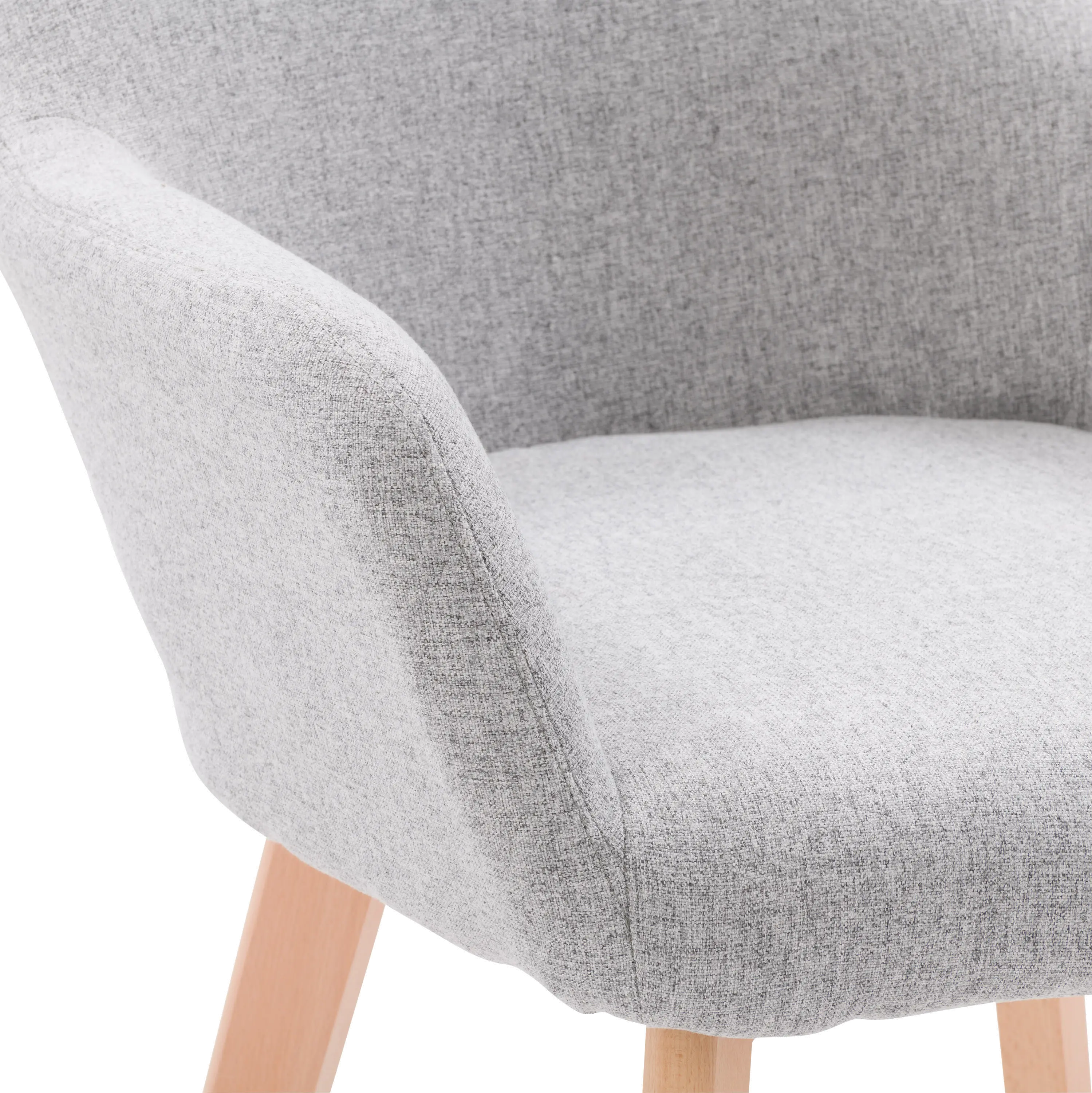 Ayla Light Gray Upholstered Side Chair, Set of 2-6